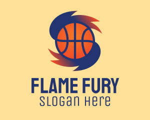 Gradient Basketball Hurricane  logo design