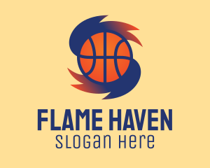 Gradient Basketball Hurricane  logo design