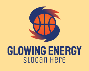 Gradient Basketball Hurricane  logo design