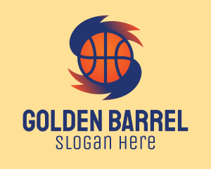 Gradient Basketball Hurricane  logo design