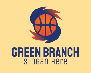 Gradient Basketball Hurricane  logo design