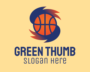 Gradient Basketball Hurricane  logo design