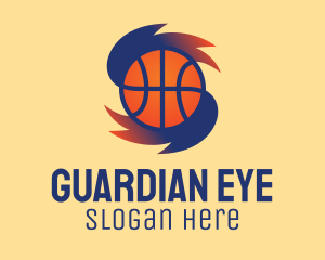 Gradient Basketball Hurricane  logo design