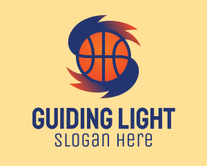 Gradient Basketball Hurricane  logo design