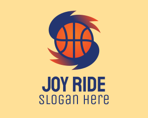 Gradient Basketball Hurricane  logo design