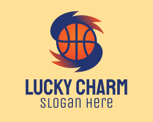 Gradient Basketball Hurricane  logo design