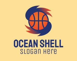 Gradient Basketball Hurricane  logo design