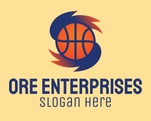 Gradient Basketball Hurricane  logo design