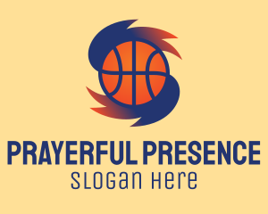 Gradient Basketball Hurricane  logo design