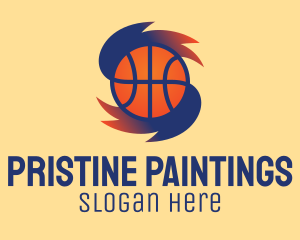 Gradient Basketball Hurricane  logo design