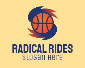 Gradient Basketball Hurricane  logo design