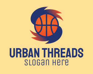 Gradient Basketball Hurricane  logo design