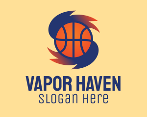 Gradient Basketball Hurricane  logo design