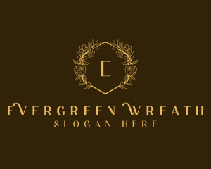 Organic Flower Wreath logo design