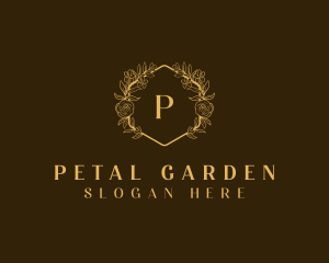 Organic Flower Wreath logo design