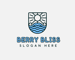 Travel Beach Waves logo design