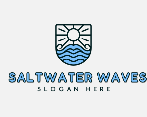 Travel Beach Waves logo design