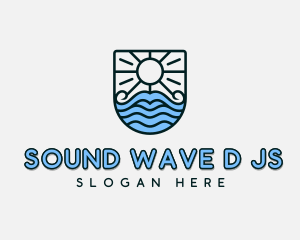 Travel Beach Waves logo design