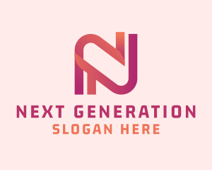 Modern Creative Gradient Letter N logo design