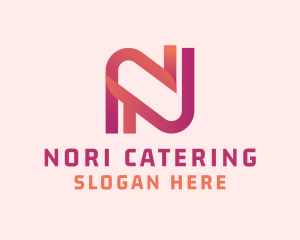 Modern Creative Gradient Letter N logo design