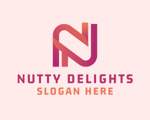 Modern Creative Gradient Letter N logo design