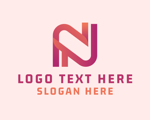 Modern Creative Gradient Letter N logo