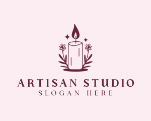 Floral Scented Candle logo design