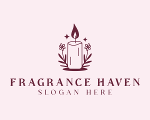 Floral Scented Candle logo design