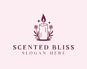 Floral Scented Candle logo design