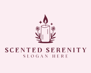 Floral Scented Candle logo design