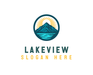 Mountain lake Destination logo