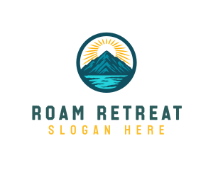 Mountain lake Destination logo