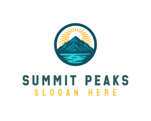 Mountain lake Destination logo