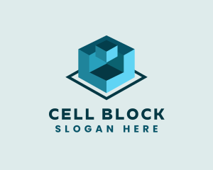 Construction Block Structure logo design