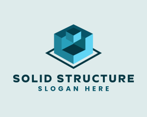 Construction Block Structure logo design