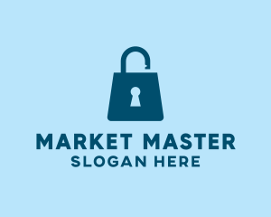 Market Bag Lock logo design