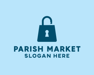 Market Bag Lock logo design