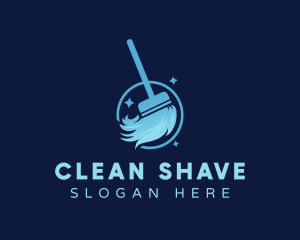 Cleaning Broom Sparkle logo design