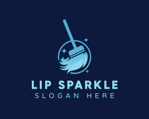 Cleaning Broom Sparkle logo design