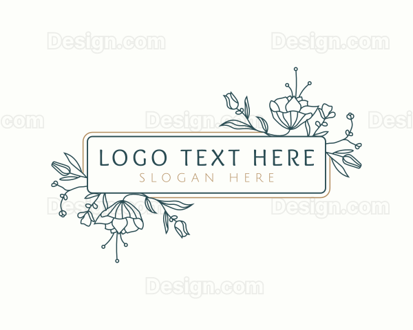 Floral Beautician Stylist Logo