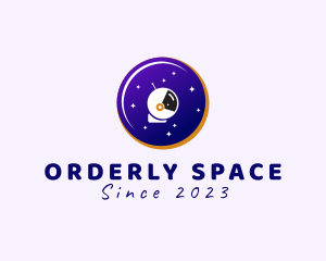 Space Astronaut Donut  logo design