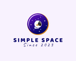 Space Astronaut Donut  logo design