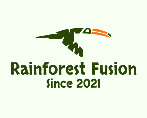 Flying Rainforest Toucan logo