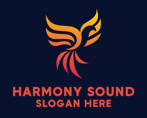 Blazing Legendary Phoenix Logo