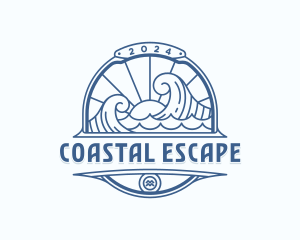 Waves Coast Travel logo design