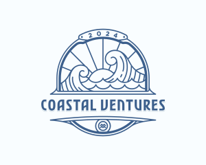 Waves Coast Travel logo design