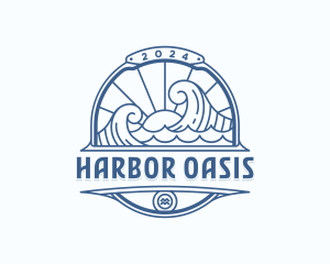 Waves Coast Travel logo design