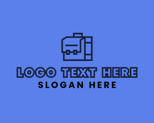 Geometric Briefcase Outline logo