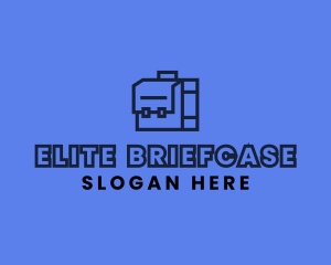 Geometric Briefcase Outline logo