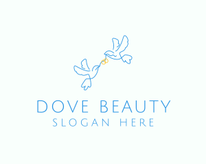 Wedding Dove Ring  logo design